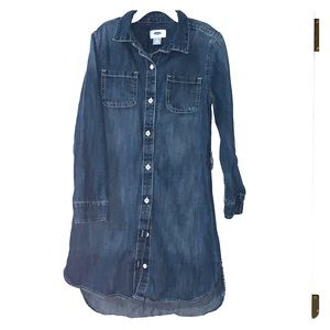 Girls Denim dress Old Navy size 8 -missing belt
